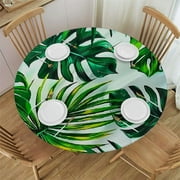 WYYP Hawaiian Luau Tablecloths for Party Decoration, Disposable Table Covers, Large Tropical Palm Leaves Table Cloth Summer Cocktail Party Supplies Birthday Decor 42-46