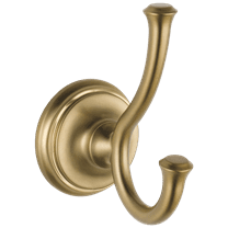 Delta Cassidy Double Robe Hook, Champagne Bronze