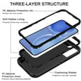 thumbnail image 3 of I-HONVA Compatible with iPhone 12 Pro Max Case,3-Layer Military Grade Drop Protection Anti-Slip Bumper Rugged Shockproof Dustproof Protection 6.7 inch Phone Case,Black, 3 of 7