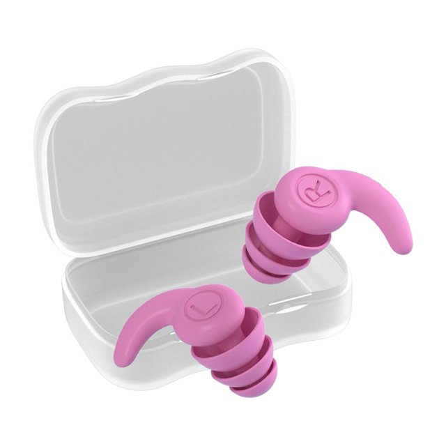 1 par de reducción de tapones auditivos de silicona de 3 capas para niños de 5 a 12 años, color rosa Likrtyny Para Estrenar