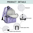 thumbnail image 4 of Paisley and Floral White Pattern Cute School Backpack Bag for School with Padded Back and Adjustable Shoulder Straps 15.25"x11.5"x5.25", 4 of 5