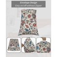 thumbnail image 7 of Boho Floral Pillow Covers King Size 2 Pack, Blue Red Flower Vintage Petals Branch Leaf Soft Bed Throw Pillowcases Breathable Cooling Long Lumbar Body Pillow Sham Cover for Bed Sofa 20''x36'', 7 of 7