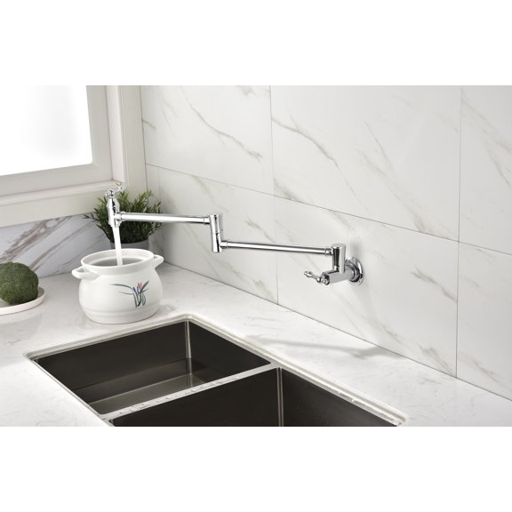 Clearance! Kitchen Sink Faucet Pot Filler Faucet Wall Mount Wall Mount Commercial Kitchen Faucets Stainless Steel