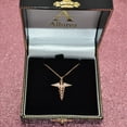 thumbnail image 3 of Diamond Caduceus Medical Symbol Pendant 14k Rose Gold (0.13ct), 3 of 3