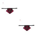 thumbnail image 1 of Methold Mascota Bandana Bowknot Mascota Pañuelo Algodón Decoración Animal Babero Bufanda con Collar, Rojo Negro, S Type2 NO2, 1 of 6