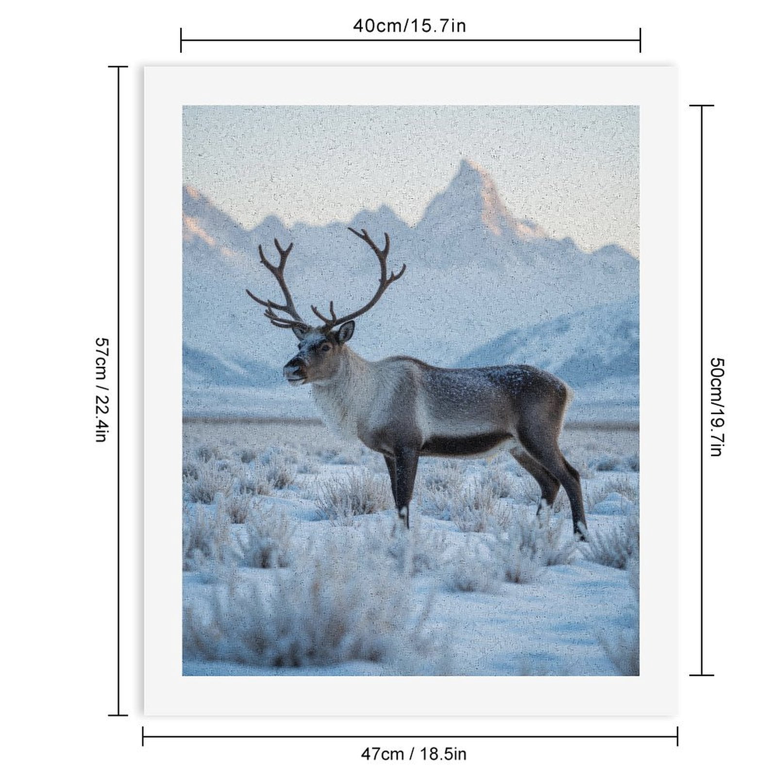 Paint by Numbers Kit for Adults, Majestic Deer Winter Mountain Scene Paint by Numbers, Easy Paint by Numbers Kit for Adults Beginner, DIY Adult Paint by Number Kits on Canvas, Home Decor