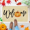 thumbnail image 2 of Fall Welcome Door Mat, Pumpkin Autumn Doormat Indoor Outdoor Non-Slip Mat for Home Entrance, Outside Entry, Floor, Patio 17x30 Inches (Welcome 6), 2 of 6