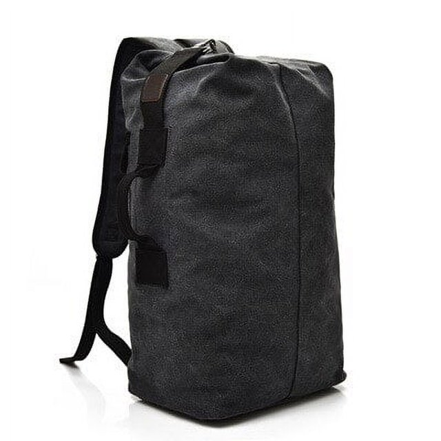 LinYooLi Outdoor Large Bag Rucksack Mens Military Canvas Backpacks Male Multi-functional Bucket Shoulder Army Bag Tourist Foldable