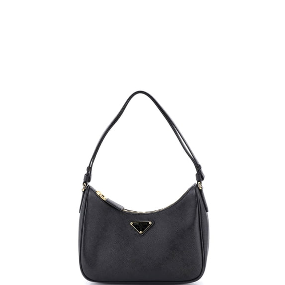 Pre-Owned Adjustable Handle Zip Hobo Saffiano Leather Mini By Rebag