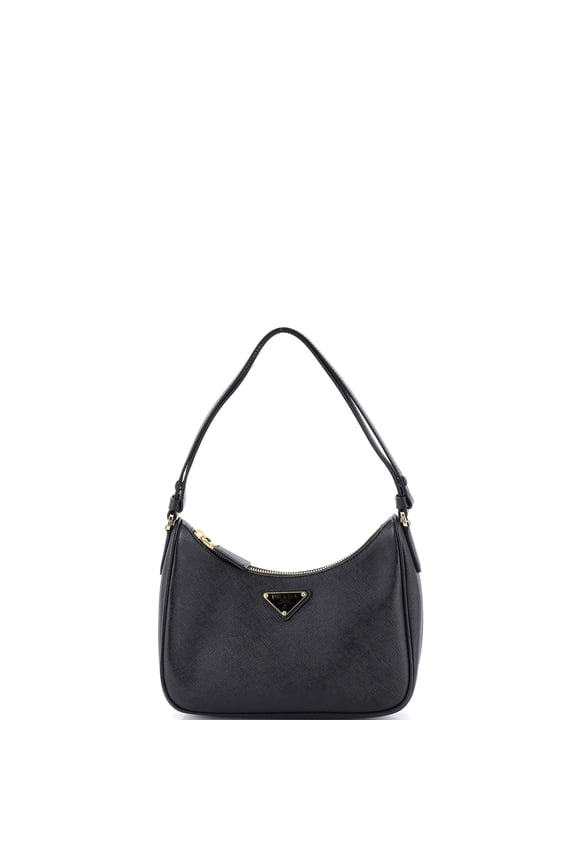 Pre-Owned Adjustable Handle Zip Hobo Saffiano Leather Mini By Rebag