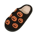 thumbnail image 5 of Fuzzy Slippers For Women Couples Winter Halloween Pumpkin Pattern Cotton Slippers Men Comfortable Home Warm Slippers Warm Cozy Winter House Slippers Bedroom Indoor House Shoes, 5 of 7