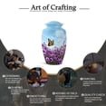 thumbnail image 6 of KARYLIZ Petunia Purple Urn - Butterfly Blue Large Urns for Adult Human Ashes Male & Female - Purple Flowers Funeral Cremation Urn for Mom, Dad, Men & Women - 10 Inch Cremation Memorial Tribute, 6 of 7