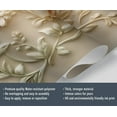 thumbnail image 4 of Relief Orange Peony 3D Wallpaper, Embossed Colored Flowers Photo Wallpaper, Nordic Modern Luxury Art Wall Mural Decoration For Home Decor Living Room Bedroom 55"W x 28"H (Not Peel and Stick), 4 of 6