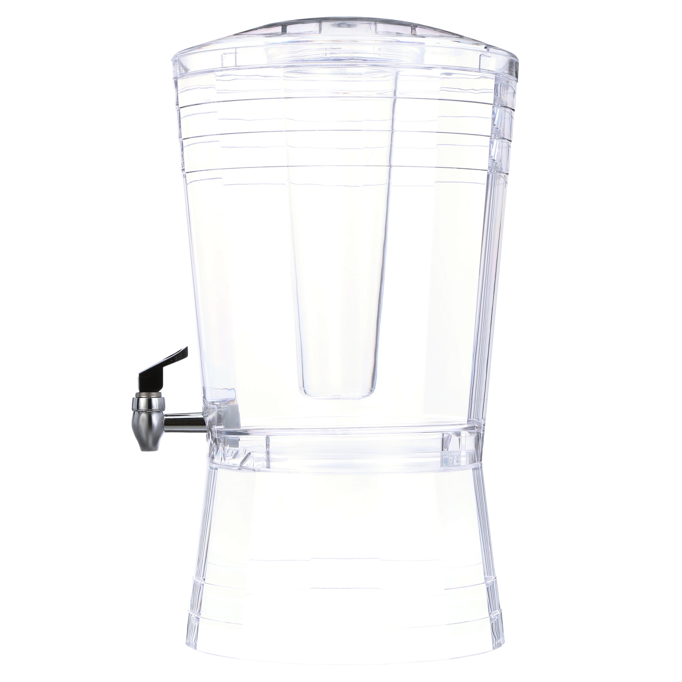 Restaurantware BEV Tek 3 Gallon Beverage Dispenser, 1 Square Drink Dispenser for Parties - with Infusion Core, Bamboo Base, Clear Acrylic Drink