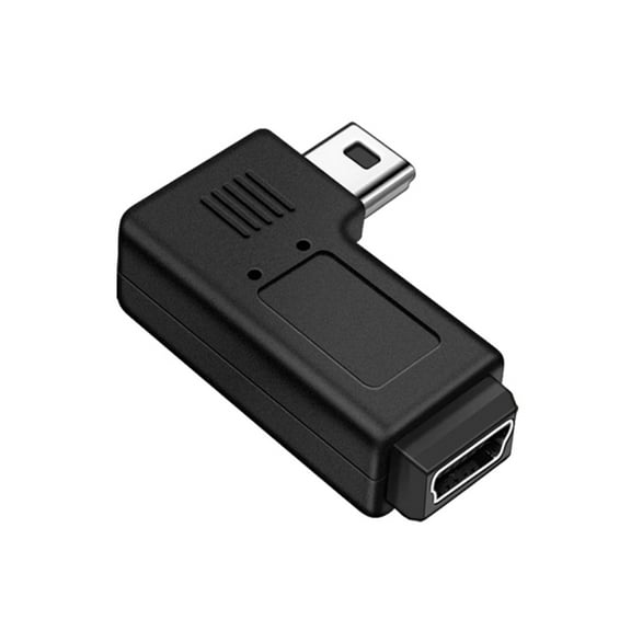 90 Degree Left & Right Angled Mini USB 5Pin Male to Female Extension Adapter for Smartphones and Tablets