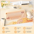 thumbnail image 2 of AJAZZ 308i Color Gradient Wireless Keyboard and Mouse Set, Retro Typewriter Keyboard with Cute Theme Round Keycaps for Mac/Windows/PC/Laptop-Orange set, 2 of 9