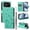 Green, variant on For iPhone 17 Pro Flip Case Wallet Cover Embossed Kitten Pattern Premium Magnetic PU Leather Shell with RFID Blocking Card Slots Pocket Lanyard Stand Full Protective Phone Cover,Green