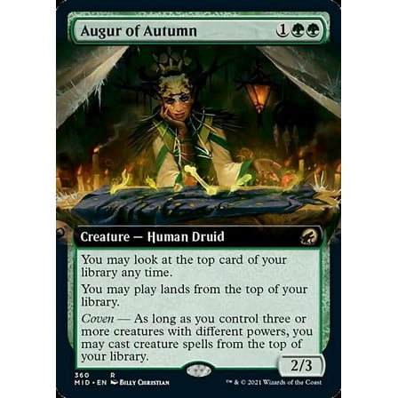 MtG Innistrad: Midnight Hunt Rare Augur of Autumn (Extended Art) #360