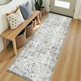 thumbnail image 2 of Area Rug x Vintage Rug Indoor Washable Rug Retro Accent Rug Distressed Carpet Multi Floral Print Country Boho Rug Non Slip Kitchen Bedroom Living Room Dining Room Office, 2 of 8