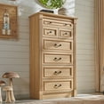 thumbnail image 6 of wow97e Farmhouse 7 Drawers Dresser for Bedroom, 57" Tall Wooden Chest of Drawers w/Roman Column, Storage Dressers for Hallway, Living Room, 6 of 7