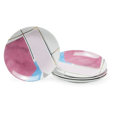 Fitz & Floyd Porcelain Plates - * Clearance * MoDRN Glam Geo 4 Piece Porcelain Dinner Plate Set