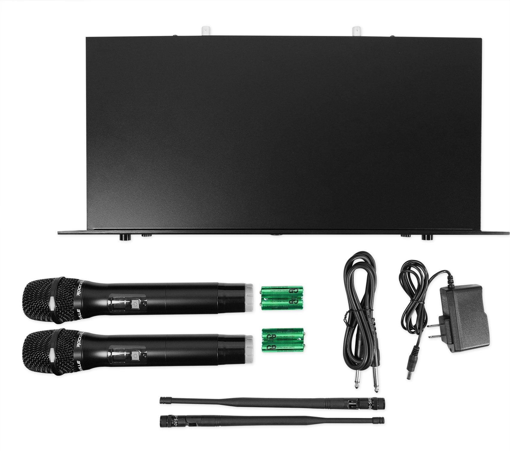 Rockville RWM3300UA 200 Channel UHF Wireless Dual HandHeld Microphone Mic System