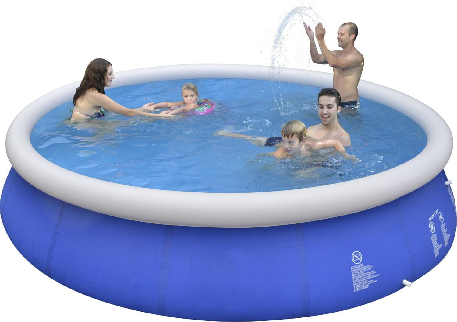 15' x 36" Blue and White Inflatable Above Ground Prompt Swimming Pool