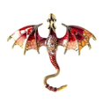 thumbnail image 2 of SmartBy Vintage Oil-dripping Flying Dragon Brooch Rhinestone Cartoon Enamel Animal Shape Men Women Clothing Hat Bag Lapel Pin Fashion Jewelry Gift, 2 of 7