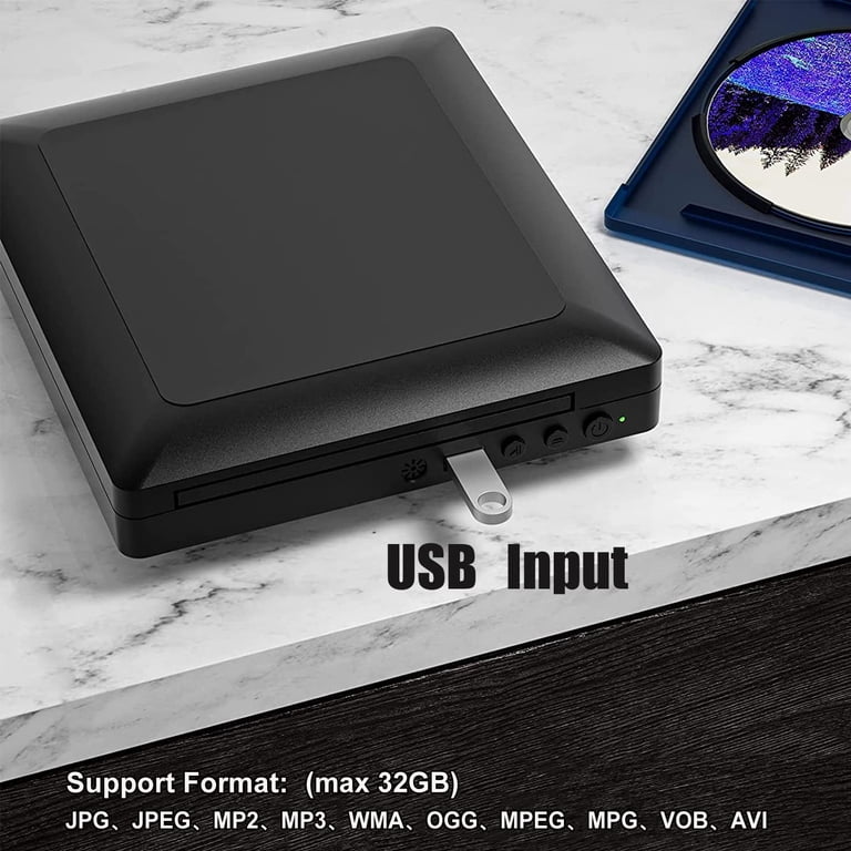 GCZ Mini HDMI DVD Player, CD Player for TV and Home, USB Input, AV