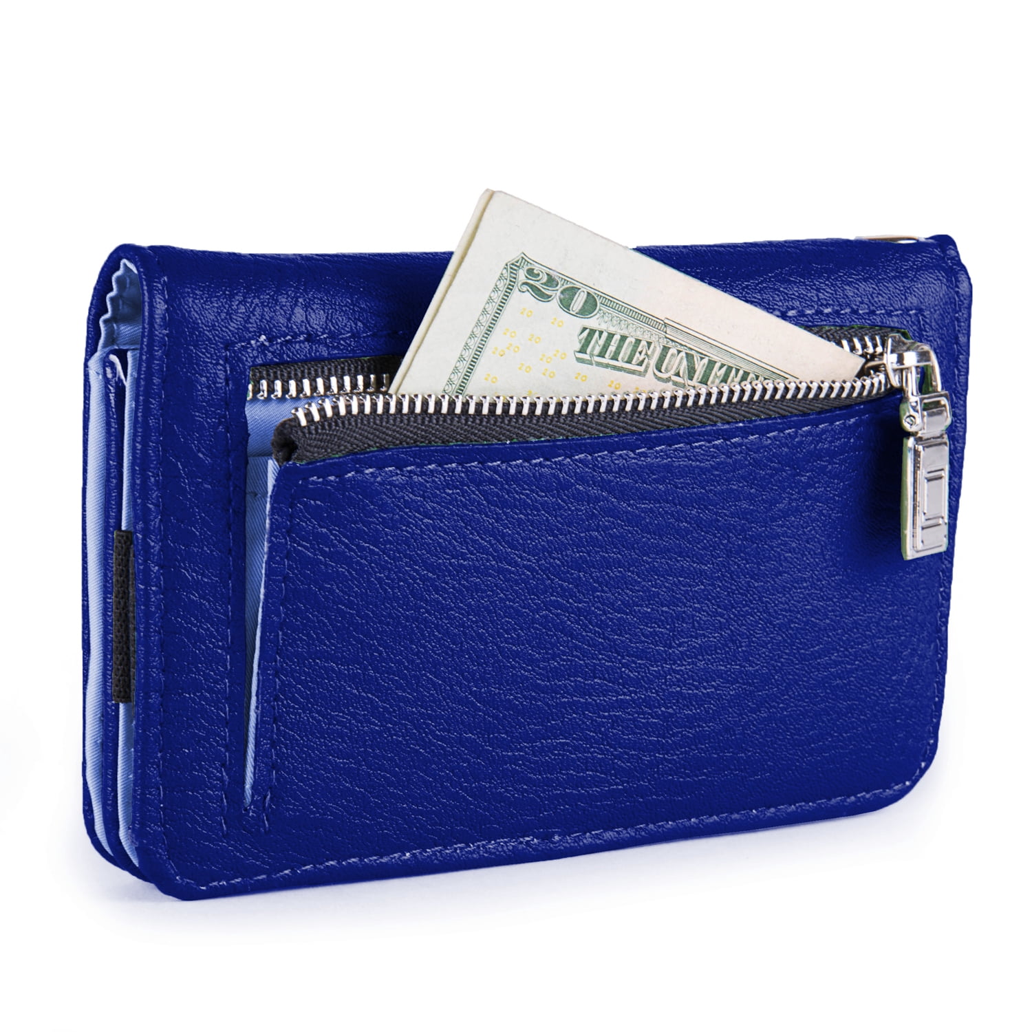 Women Clutch Wristlet Wallet Case with Phone Compartment (Royal Blue)