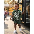 thumbnail image 4 of BemeyourBBs Toddler Baby Boy Hunting Clothes Summer Camouflage Outfit Camo Short Sleeve Butt Down Bowtie Shirts and Pockets Shorts 2 Piece Set, 4 of 9