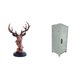 thumbnail image 1 of Figura de cabeza de ciervo,Adorno de cabeza de ciervo,estatua de animal decorativa,Contenedor de almacenamiento,Mini armario organizador de cosméticos de escritorio,Caja de almacenamiento de, 1 of 8