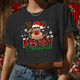 thumbnail image 2 of Nueva camiseta de alce de Navidad, camiseta de manga corta con bonito patrón de alce de Navidad, camisetas de manga corta de Feliz Navidad para mujer, 2 of 5