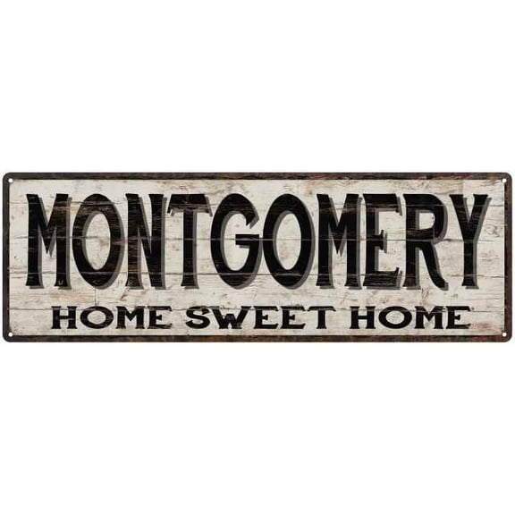 MONTGOMERY Rustic Home Sweet Home Sign Gift 6x18 Metal Decor 206180084246