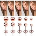 thumbnail image 2 of UHIBROS Hypoallergenic Studs Earrings 316L Surgical Stainless Steel Earrings Round Ball Earring 5 Pairs Assorted Sizes(4mm-8mm), 2 of 6