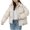 White, variant on TFEOQRY Women's Cotton Parkas Padded Coats Solid Color Long Sleeved Hooded Large Collar Cotton Clothing Pink