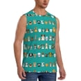 thumbnail image 2 of Fotbe Men's Cartoon Dogs Print Men's Sleeveless Muscle Tank Tops Casual T-Shirts for Gym Workout Beach-XX-Large, 2 of 8