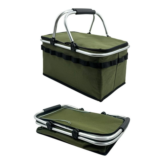 Cooler Bag, Insulated Picnic Bag with Large Capacity, Folding Portable Cooler for Outdoor, Beach, Camping, BBQs & Tailgating