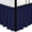 Navy, variant on Wrap Around Bed Skirts with Split Corners for King Beds 17" Drop, Navy Elastic Dust Ruffles Easy Fit Wrinkle & Fade Resistant Silky Luxurious Fabric Solid Machine Washable