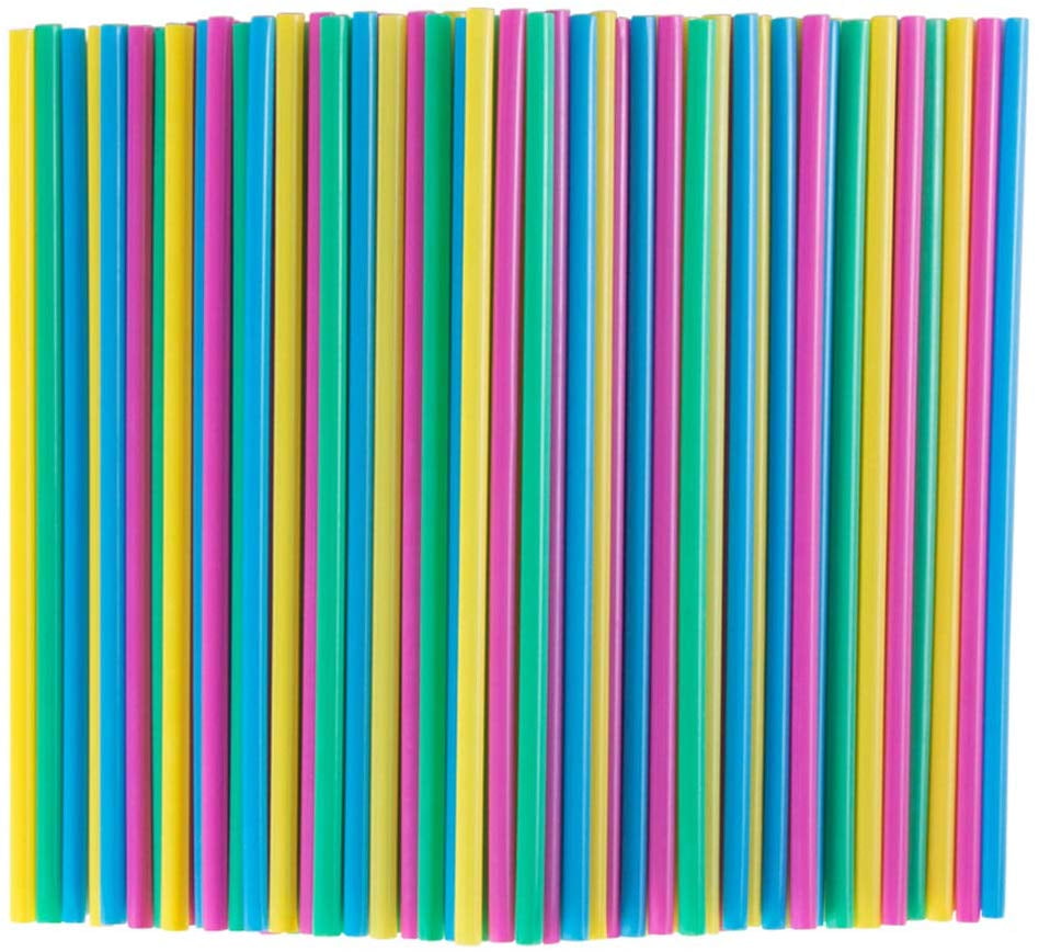 Plant-Based Plastic Straws 200 Bulk Pack Reduce Your Carbon Footprint... Clear 
