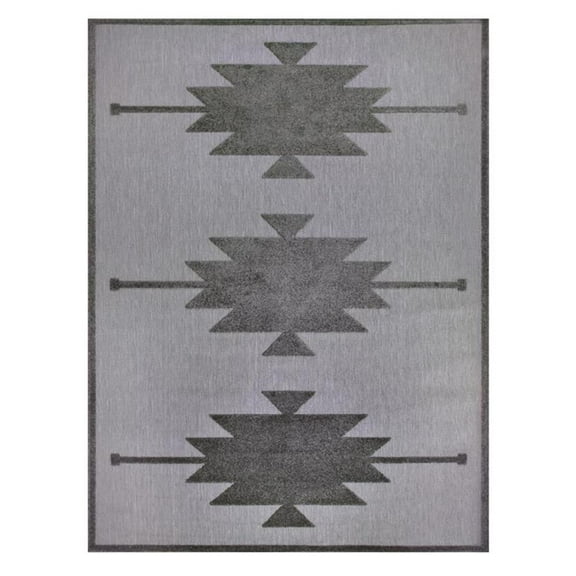 Pemberly Row Southwestern Indoor Outdoor Area Rug Rectangle 4'x6'