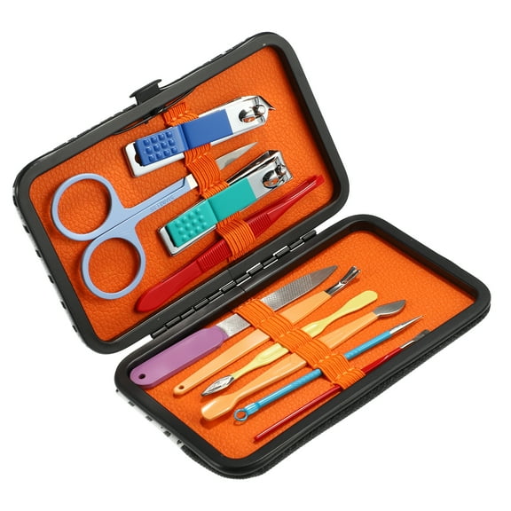 Unique Bargains 1 Set Nail Clippers Nail Clipper Set for Nail Care Portable Stainless Steel Carbon Steel Colorful