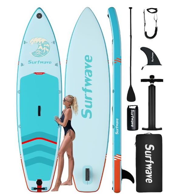Miniyam Paddle Board, 11"x33" x6" Inflatable Stand Up Paddle Board with