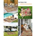 thumbnail image 5 of Outdoor Rug 4x6 ft Orange Blue Boho Floral Waterproof Outdoor Patio Rug Mat Non Slip Outside Area Rugs Carpet for RV,Camping,Porch,Deck,Pool,Balconybackyard,Medieval Vintage Texture, 5 of 9