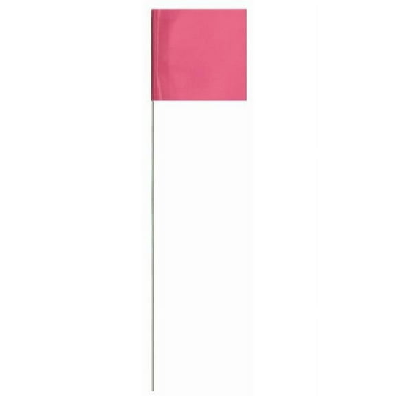 Swanson Tool 363552142 FPK21100 21 in. Large Pink Glo Stake Flags - 100 per Pack