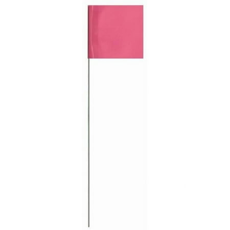 Swanson Tool 363552142 FPK21100 21 in. Large Pink Glo Stake Flags - 100 per Pack