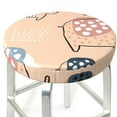 thumbnail image 3 of Fotbe Cute Ink Drawn Elephants Stool Covers Round,Waterproof Round Bar Stool Covers Bar Chair Covers Washable Stool Cushion Slipcover for 12-14 Inch Chair-14 inch, 3 of 7