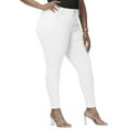 thumbnail image 5 of Gocolloa Womens Plus Size Skinny Jeans High Waisted Stretchy Classic Ankle Jean White 22W, 5 of 6