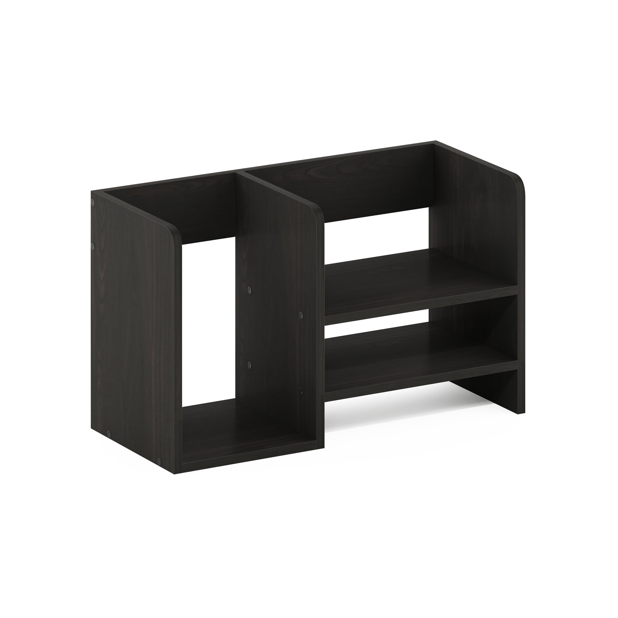 HOMLUX Desk Organizer Office Shelf with Compartment Stores Open Storage for Bedroom Kitchen, Espresso
