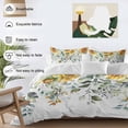 thumbnail image 4 of Sunflowers Bedding 3 Piece Duvet Cover Set Queen Size, Eucalyptus Leaves Spring Floral Summer Botancial Soft Microfiber Comforter Cover with Zipper Closure & Pillowcases, FadeResistant Quilt Cover, 4 of 9